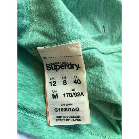 Superdry Women’s The Osaka Brand Green Short Sleeve Tee Shirt Size M - Picture 5 of 6